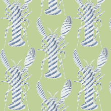 Load image into Gallery viewer, Lobster Stripe Celery Wallcovering