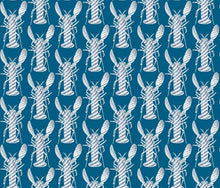 Load image into Gallery viewer, Lobster Stripe Summer Blues Wallcovering