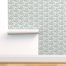 Load image into Gallery viewer, Minton Branch Linen Cadet Minty Wallcovering