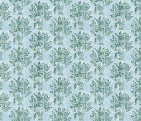 Palm Key Cornflower Fern Wallcovering