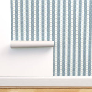 Peacock Milk Blue Chalk Cadet Wallcovering