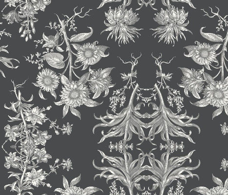 Sunflower Toile Wrought Iron Wallcovering