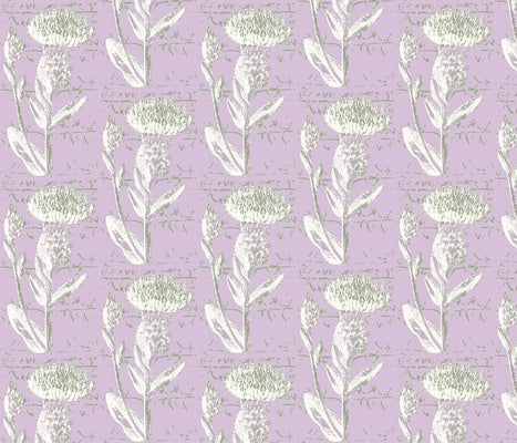 Thistle Espalier Lilac Sage Wallcovering