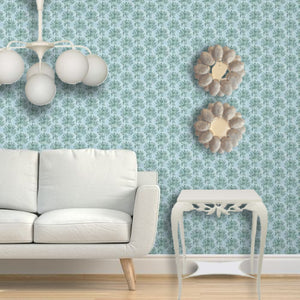 Palm Key Cornflower Fern Wallcovering