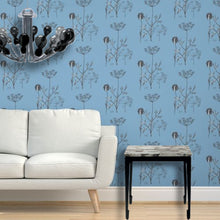 Load image into Gallery viewer, Queens Lace Cornflower Noir Wallcovering