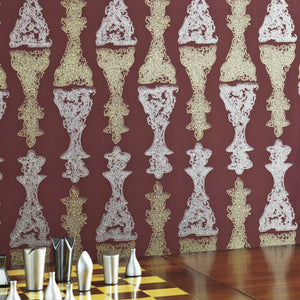 Chess Burgundy Wallpaper