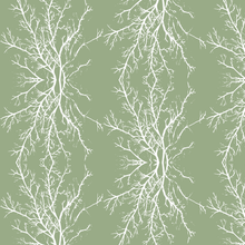 Load image into Gallery viewer, Coral Branchy Sage Fabric
