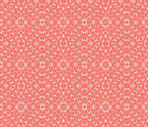 Chics Summer Coral White Fabric