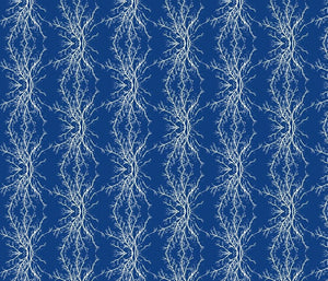 Coral Branchy Sapphire Fabric
