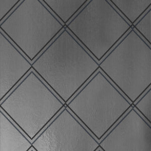 Argyle Charcoal Silver Wallcovering