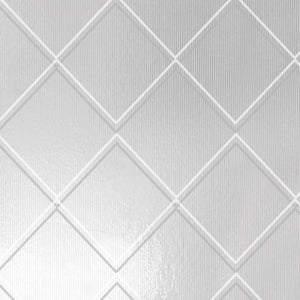 Argyle White Silver Wallcovering