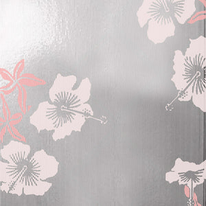 Hibiscus Pink Silver Wallcovering