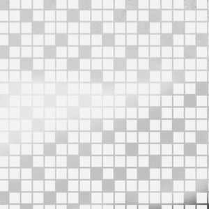 Tiles White Silver Wallcovering