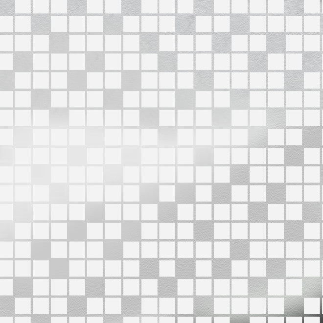 Tiles White Silver Wallcovering