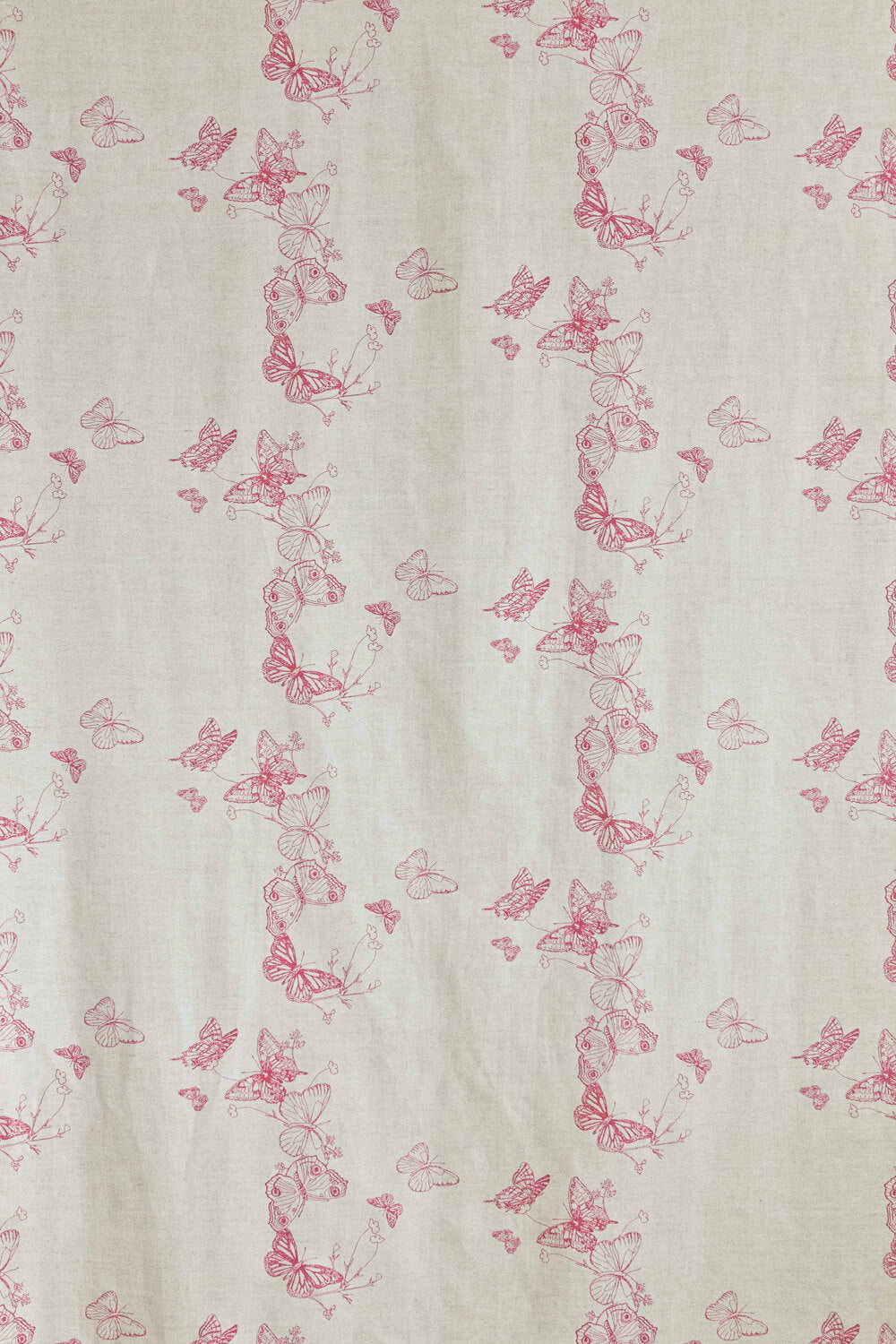 Butterflies - Raspberry Fabric