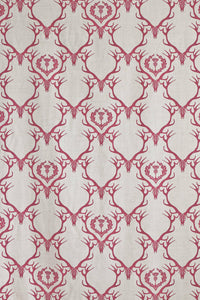 Deer Damask - Claret Fabric