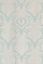 Load image into Gallery viewer, Deer Damask - Duck Egg Fabric