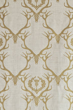 Load image into Gallery viewer, Deer Damask - Gold Fabric