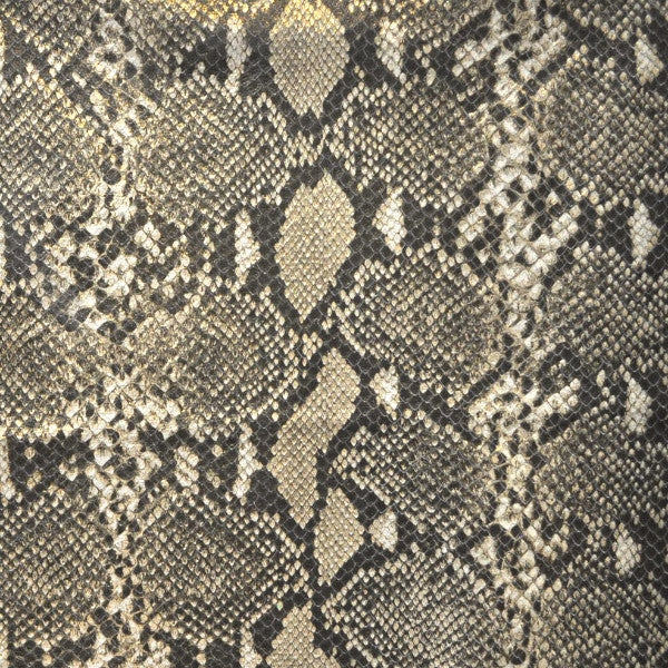 Python Gold and Brown Printed Leather