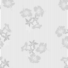Load image into Gallery viewer, Hibiscus Grey White Wallcovering