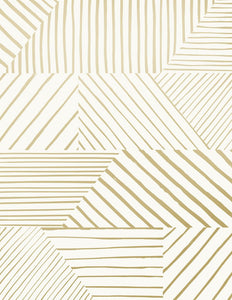 Parquet- Gold on Cream Wallcovering