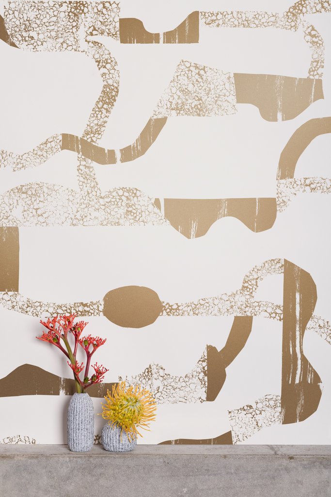 La Strada - Gold on Cream Wallcovering