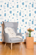 Load image into Gallery viewer, Silhouettes - Celeste on Cream Wallcovering