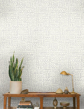 Load image into Gallery viewer, Big Moon - Diamond and Pearls (Pale Silver) on Cream Wallcoverng
