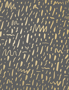 Bomba - Gold on Charcoal Wallcovering