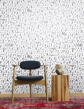 Load image into Gallery viewer, Bomba - Gunmetal on Cream Wallcovering