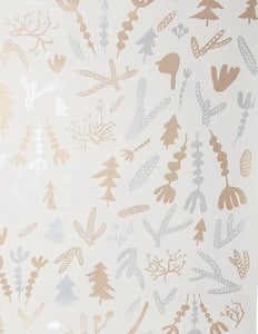 Cle Elum - Silver and Gold on Cream Wallcovering