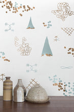 Load image into Gallery viewer, Family Reunion - Copper and Patina on Cream Wallcovering