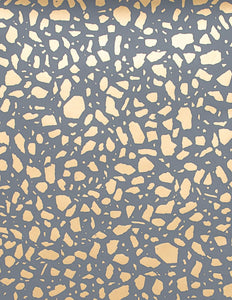 Ibo - Gold on Charcoal Wallcovering
