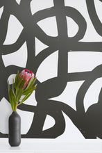 Load image into Gallery viewer, Le Freak - Gunmetal on Cream Wallcovering