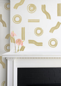 Maxi - Gold on Cream Wallcovering