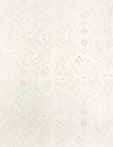 Salad Days - Quartz and Silver on Cream Wallcovering