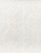 Load image into Gallery viewer, Salad Days-  Straw and Gloaming (Neon Orange) on Cream Wallcovering