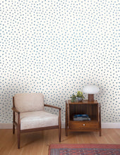 Load image into Gallery viewer, Sisters of The Sun - Blue Velvet on Cream Wallcovering