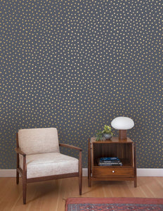 Sisters of The Sun - Gold on Charcoal Wallcovering