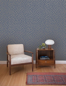 Sisters of The Sun - Gold on Navy Wallcovering