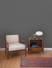 Load image into Gallery viewer, Sisters of The Sun - Gunmetal on Charcoal Wallcovering