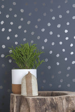 Load image into Gallery viewer, Sisters of The Sun - Gunmetal on Charcoal Wallcovering