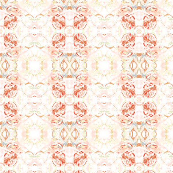 411--3 Red Peach Mint Fabric