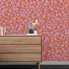 Load image into Gallery viewer, Posy - Pink on Red Wallcovering