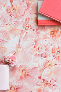 Pink Poppies Wallcovering