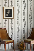 Load image into Gallery viewer, Chairs - Black On Parchment Wallcovering
