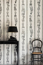 Load image into Gallery viewer, Chairs - Black On Parchment Wallcovering