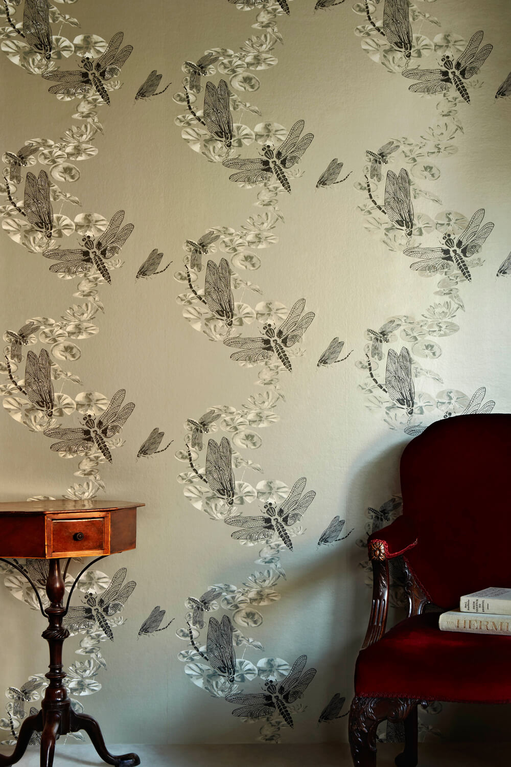 Dragonfly - Pewter Wallcovering