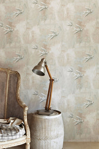 Fresco Birds - Natural Wallcovering