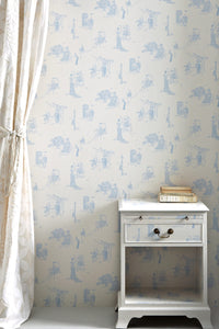 Promenade - Wedgewood Blue Wallcovering